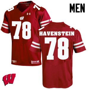 Men's Wisconsin Badgers NCAA #78 Robert Havenstein Red Authentic Under Armour Stitched College Football Jersey AE31V36YE